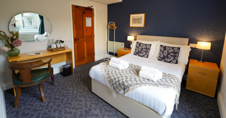 View of a bedroom inside Ushaw's Bed and Breakfast accommodation.
